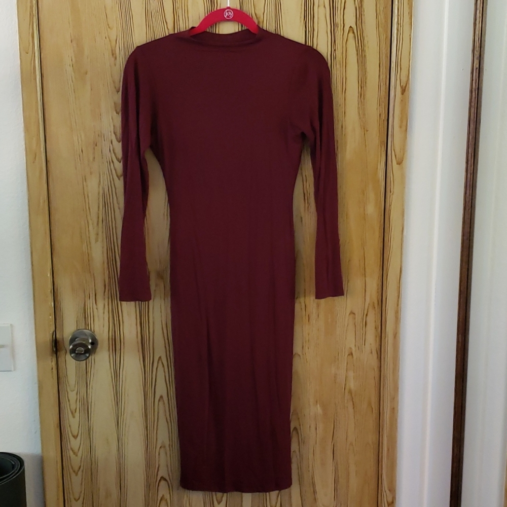Burgundy Naked Wardrobe Dress